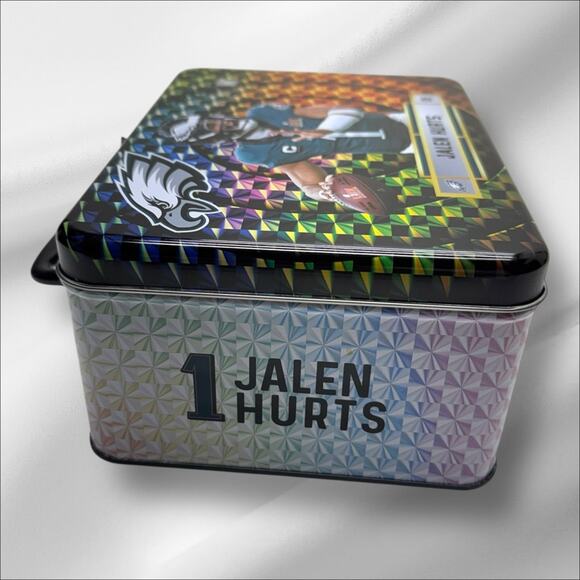 JALEN HURTS Philadelphia Eagles Themed Metal Lunch box Panini Revolution - Picture 3 of 6